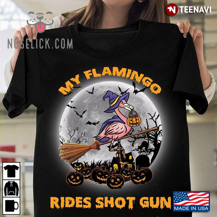 My Flamingo Rides Shot Gun For Halloween