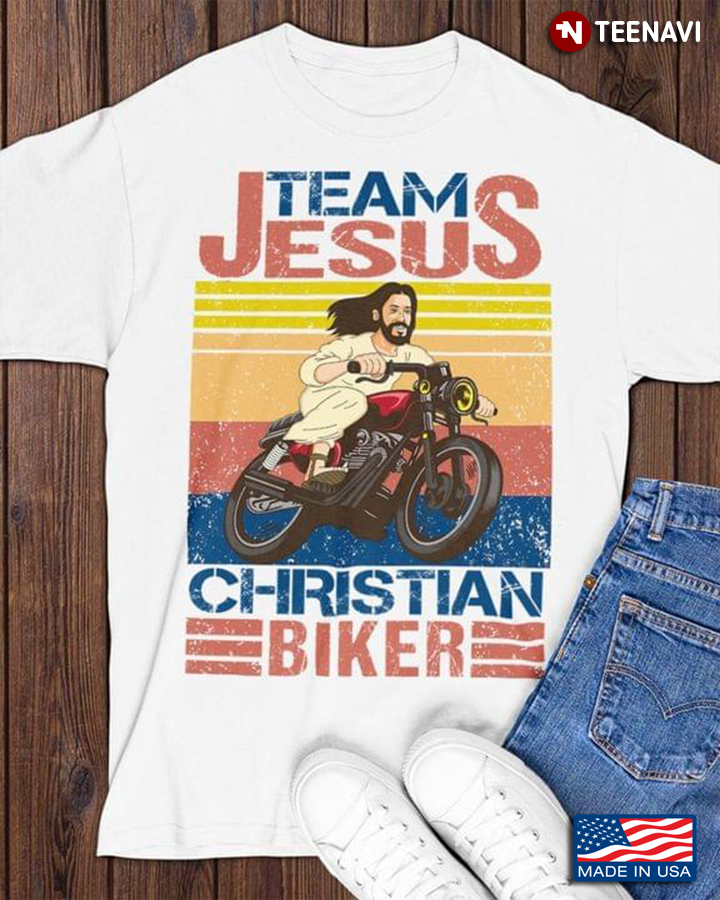 Vintage Team Jesus Christian Biker For Motorcycle Lover