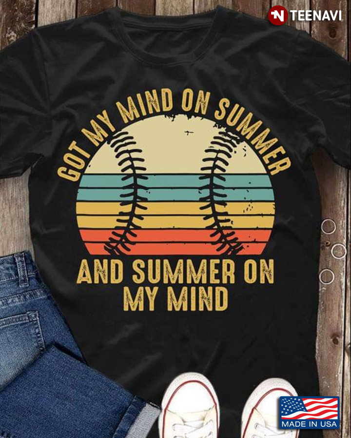 Vintage Got My Mind On Summer And Summer On My Mind Softball