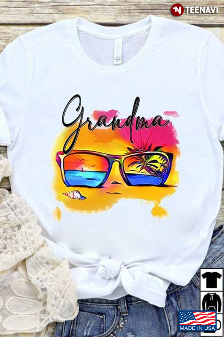 Grandma Sunglasses With Beach Seashell