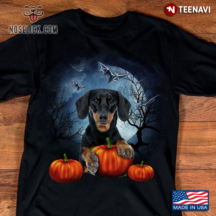 Dachshund Pumpkins And The Night Moon Dog Lover For Halloween