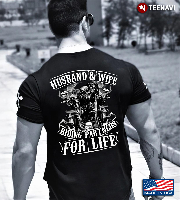 Husband And Wife Riding Partners For Life For Motorcycle Lover
