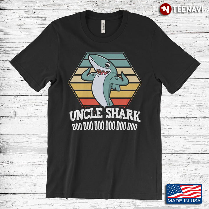 Vintage Uncle Shark Doo Doo Doo Doo Doo Doo Funny Shark