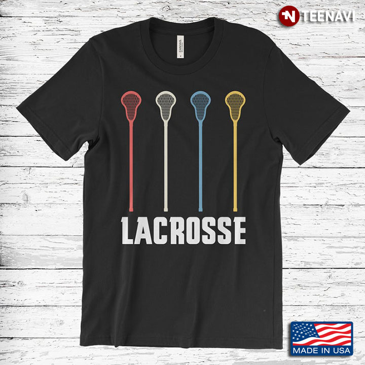 Lacrosse Four Different Colorful Lacrosse Sticks For Lacrosse Lover