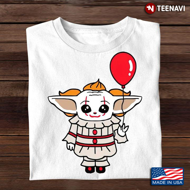 Baby Yoda Cosplay Pennywise Clown For Halloween