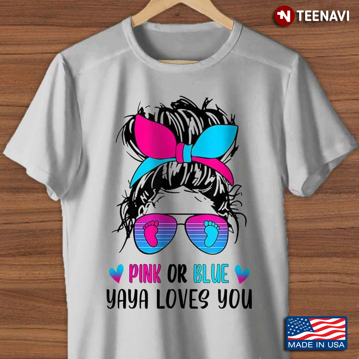 Pink Or Blue Yaya Loves You Woman With Headband And Glasses