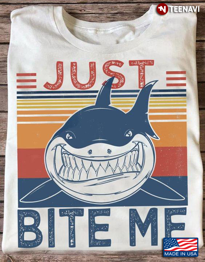 Cool Shark Just Bite Me Vintage