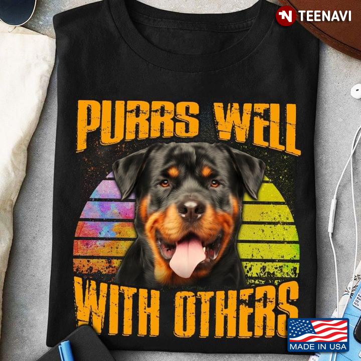 Rottweiler Purrs Well With Others Vintage