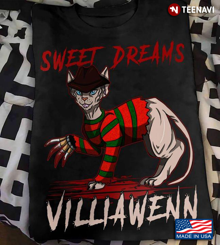 Freddy Krueger Cat Sweet Dreams Villainwenn Halloween