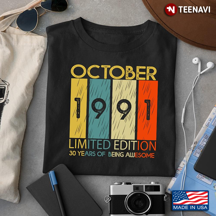 Vintage October 1991 Limited Edition 30 Years Of Being Awesome