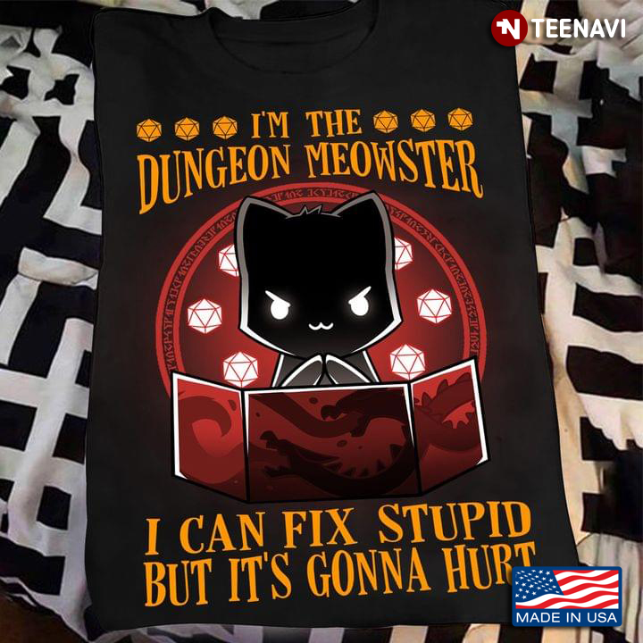 I’m The Dungeon Meowster I Can Fix Stupid But It’s Gonna Hurt Black Cat