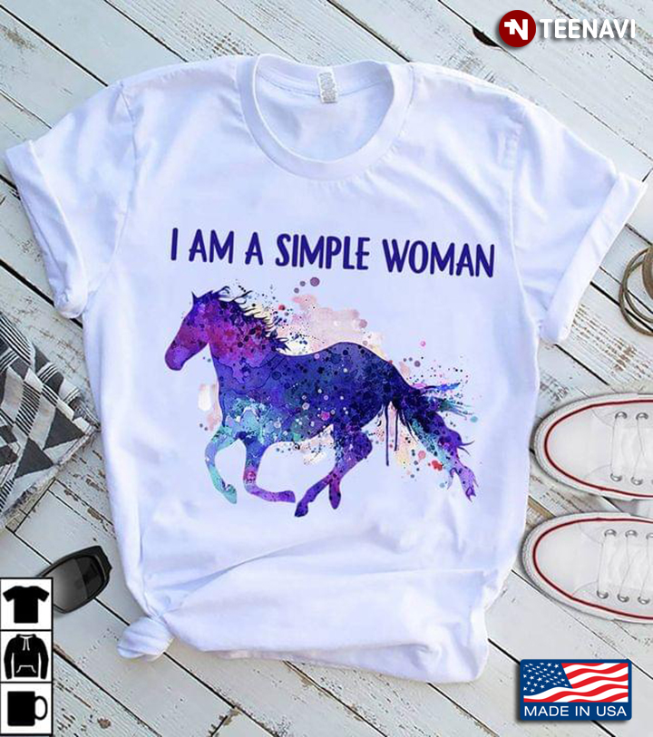 I'm A Simple Woman Colorful Horse Lover