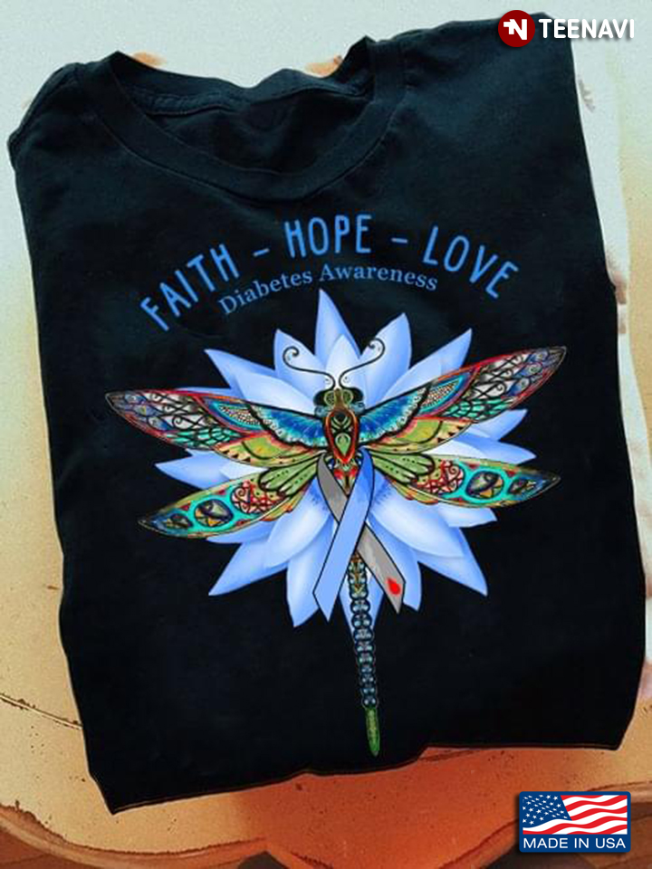 Dragonfly Faith Hope Love Diabetes Awareness