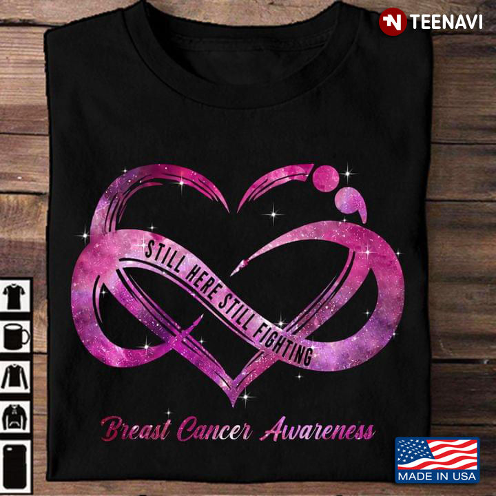 Still Here Still Fighting Breast Cancer Awareness Pinky Hologram