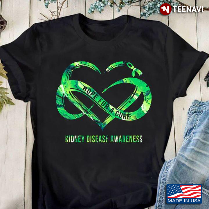 Green Heart Hope For A Cure Kidney Disease Awareness