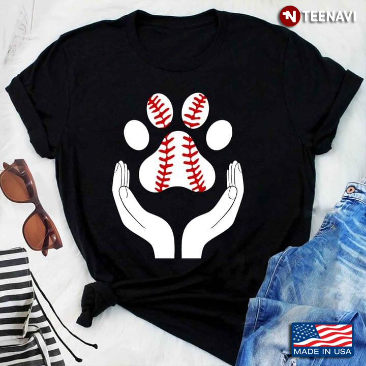 Baseball Dog Paw With Be Loved Hands