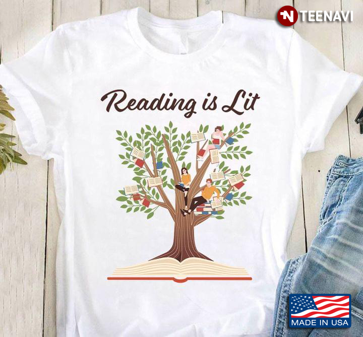 Reading Is Lit Literacy Books Tree