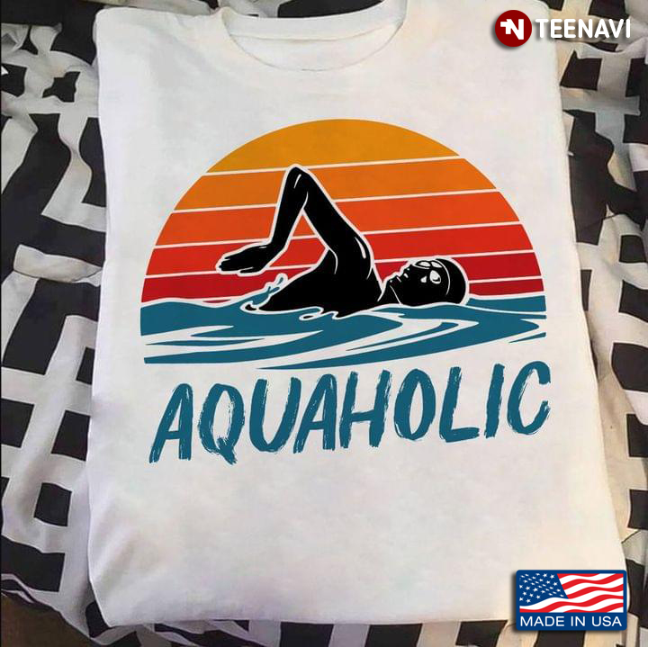 Vintage Swimmer Boating Aquaholic Swimming Water Sports Lover Gift