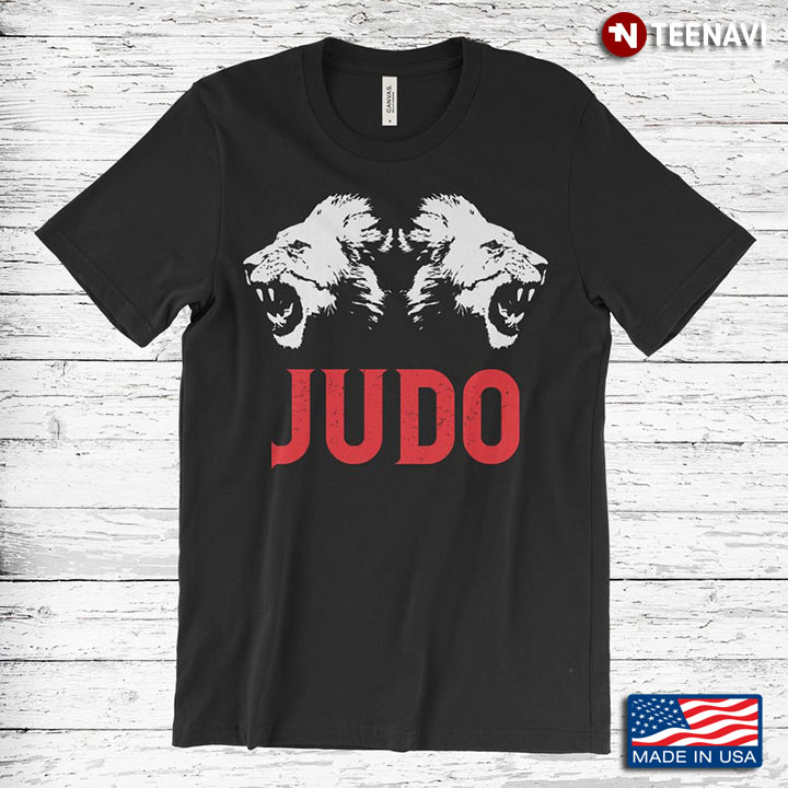 Judo Lion Vintage Judo Gifts Strong Warrior