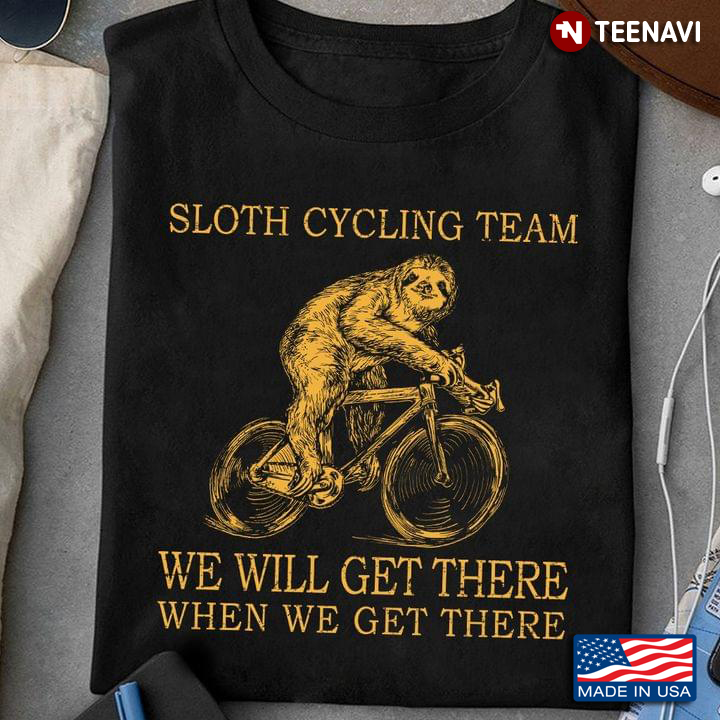 Sloth Cycling Team Lazy Sloth Sleeping On Bicycle Cyclist