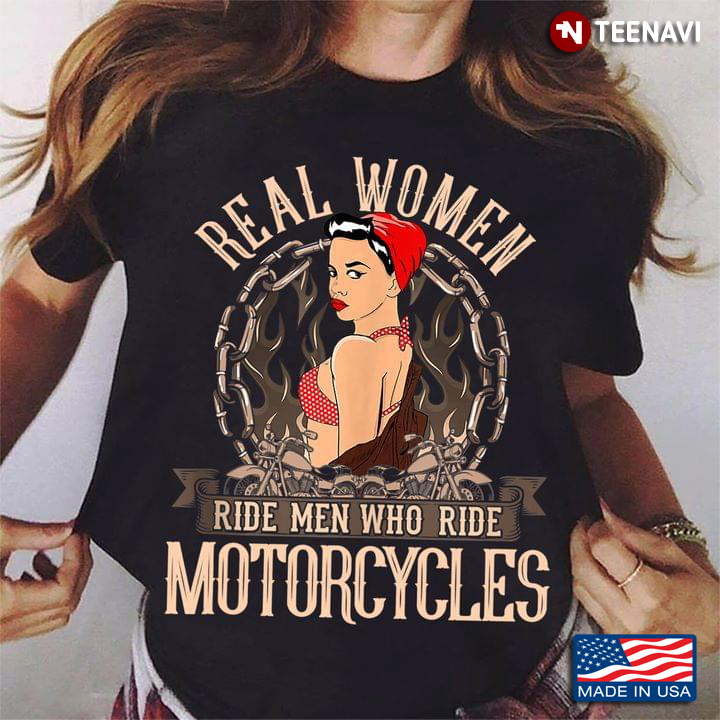 Womens Sexy Real Chick Ride Motorcycles Gift Biker