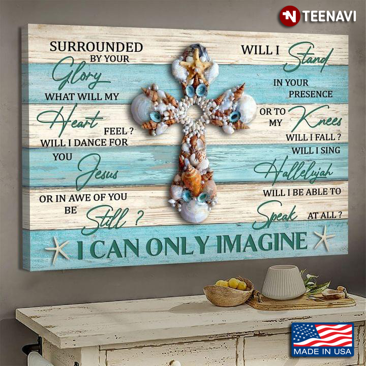 Blue Theme Jesus Cross With Sea Creatures MercyMe I Can Only Imagine Lyrics Surrounded By Your Glory