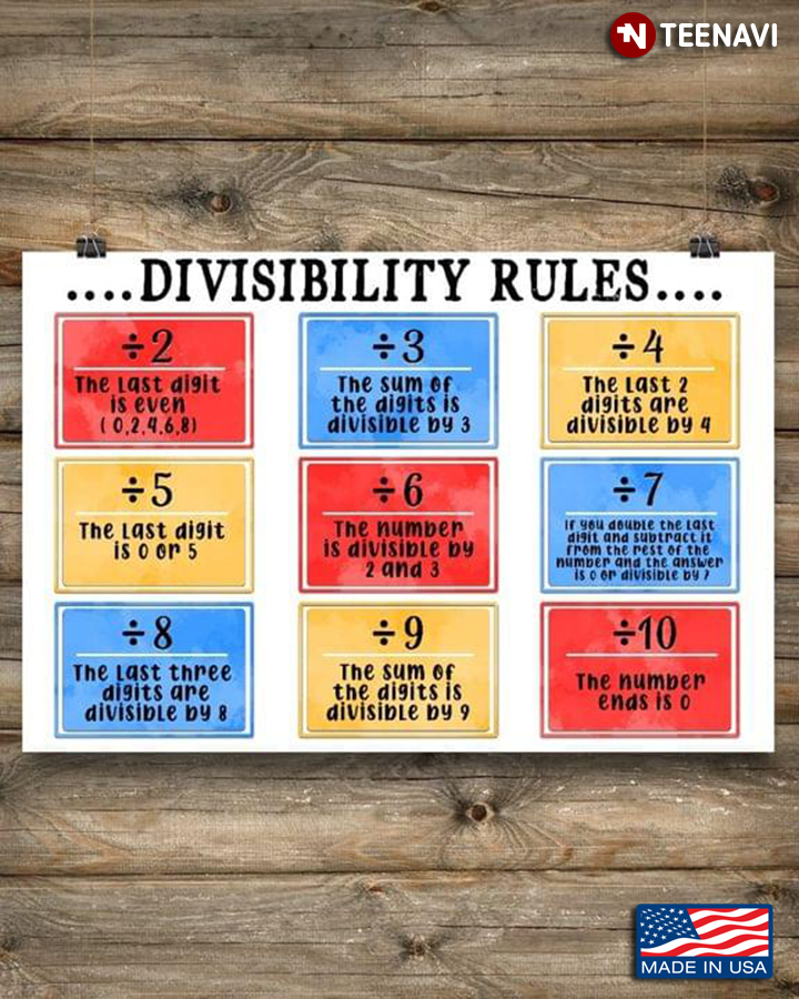 Vintage Math Divisibility Rules