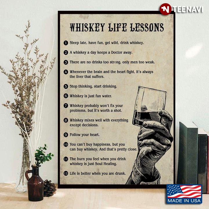 Vintage Hand Holding Whiskey Glass Whiskey Life Lessons