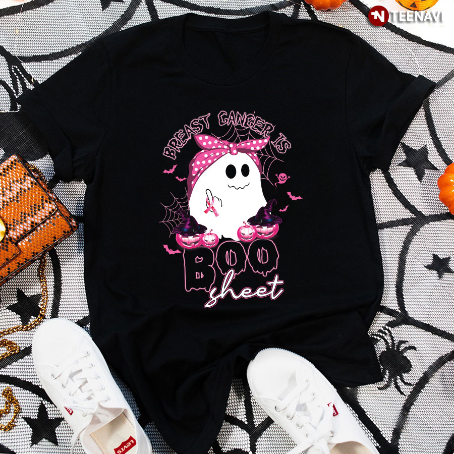Breast Cancer Is Boo Sheets Halloween Ghost T-Shirt
