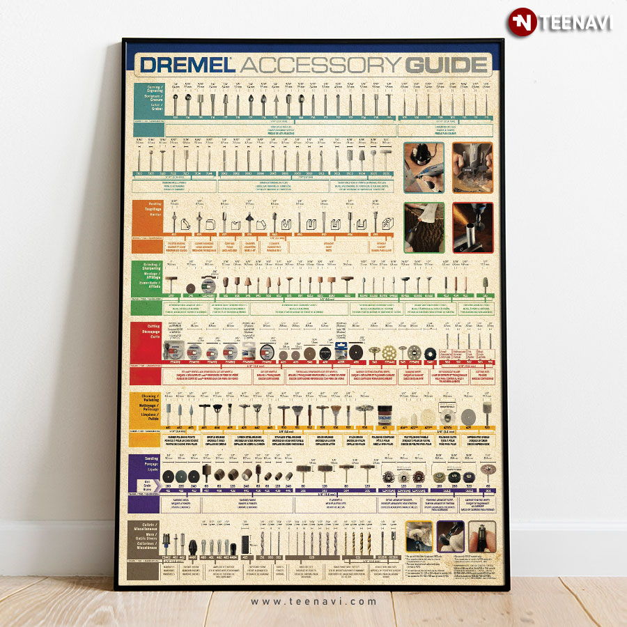 Vintage Dremel Accessory Guide Poster
