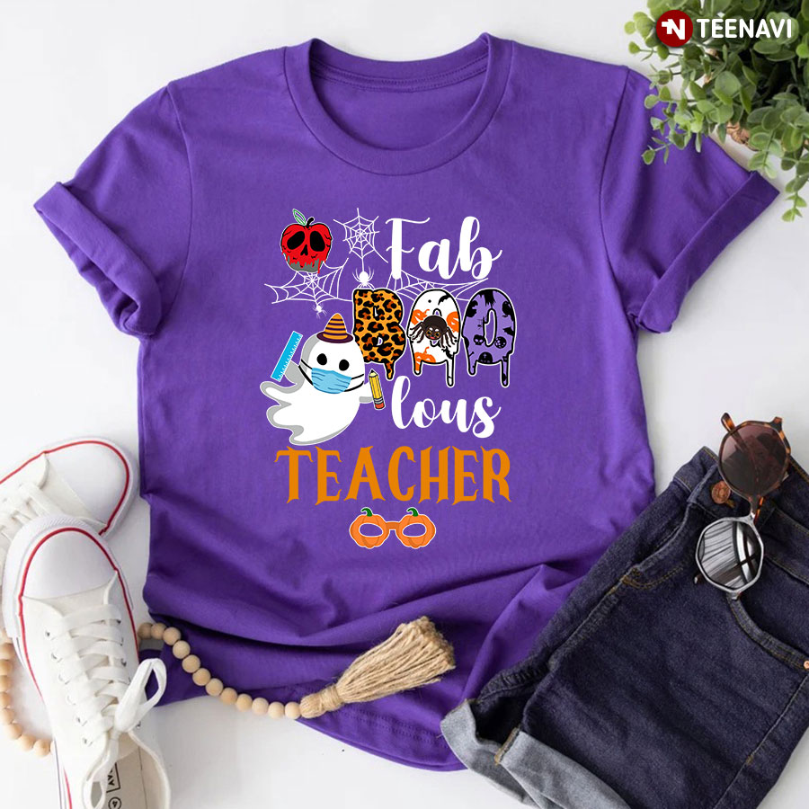 Fab Boo Lous Teacher Leopard Gifts for Teacher for Halloween T-Shirt