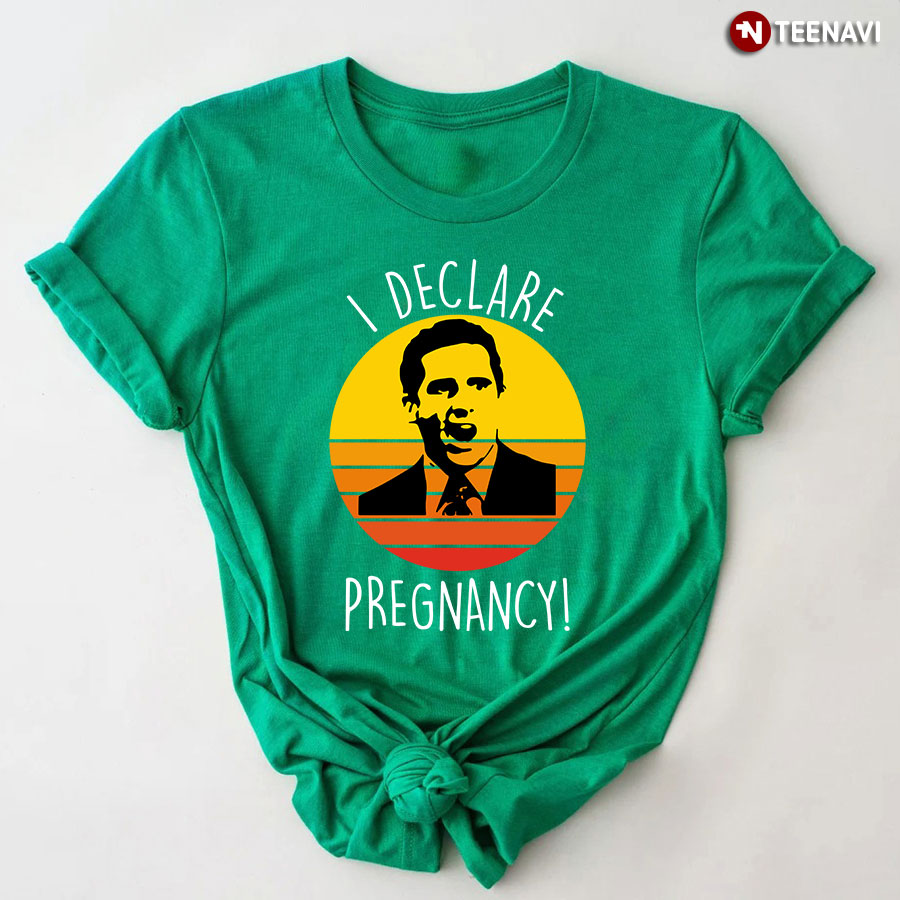 Vintage I Declare Pregnancy Michael Scott The Office Funny Pregnancy Announcement T-Shirt