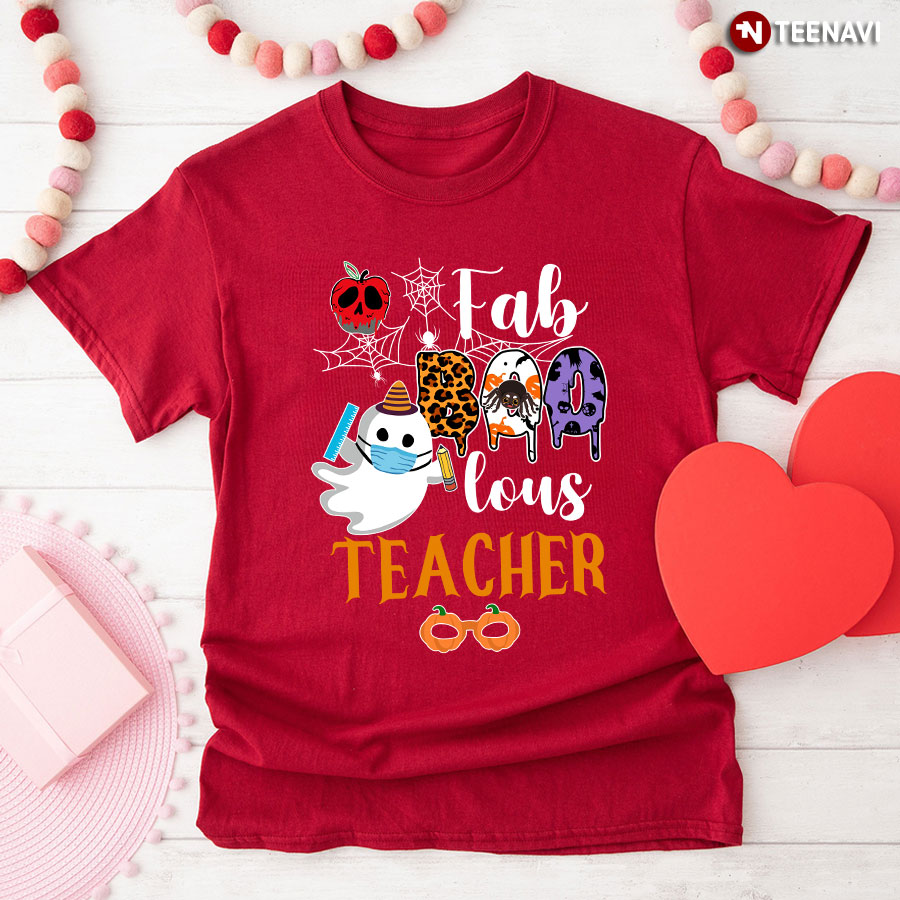 Fab Boo Lous Teacher Leopard Gifts for Teacher for Halloween T-Shirt