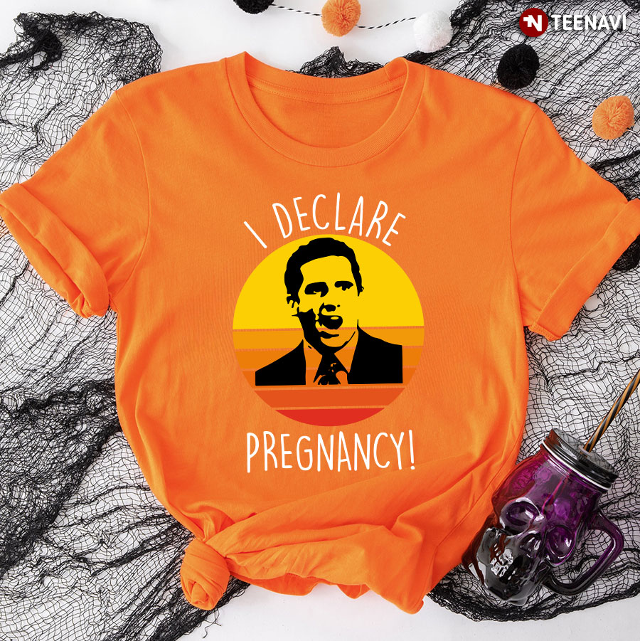 Vintage I Declare Pregnancy Michael Scott The Office Funny Pregnancy Announcement T-Shirt