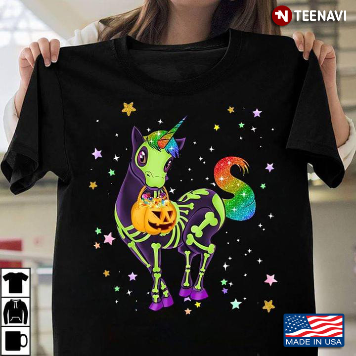 Unicorn Pumpkin LGBT Halloween T-Shirt