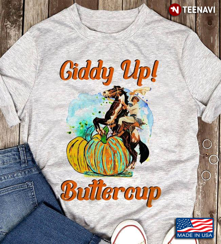 Giddy Up Buttercup Drawing Art for Horse Riding Lover