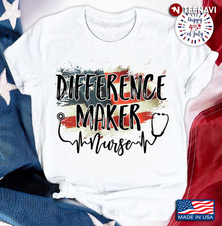 Difference Maker Nurse American Flag