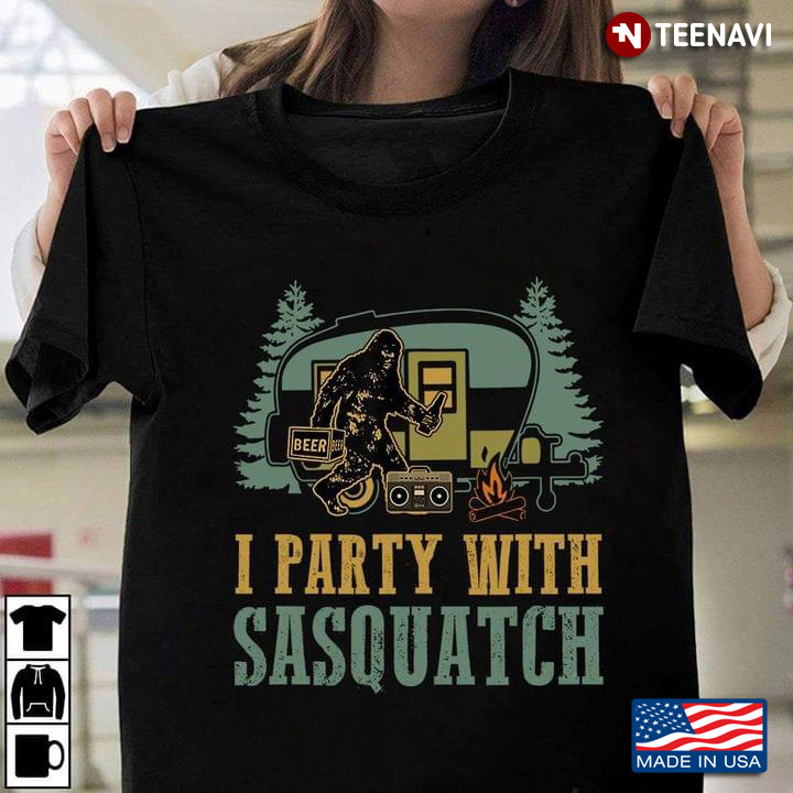 I Party With Sasquatch Caravan for Camping Lover