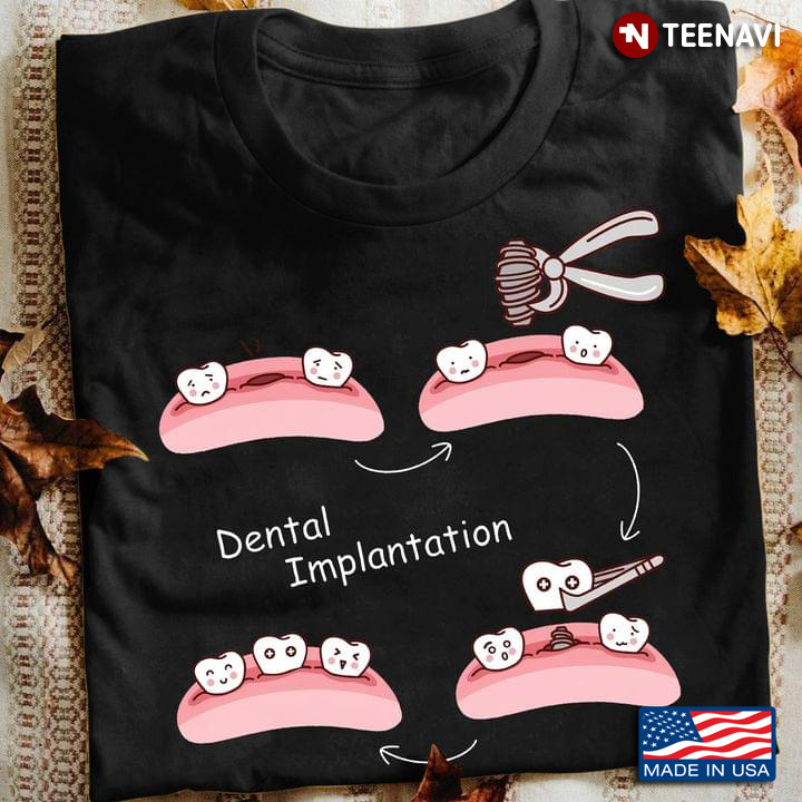 Cartoon Tooth Dental Implantation Adoarble Design