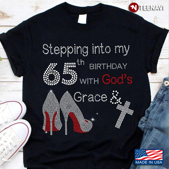Stepping Into My 65th With God's Grace Birthday Gift for Woman