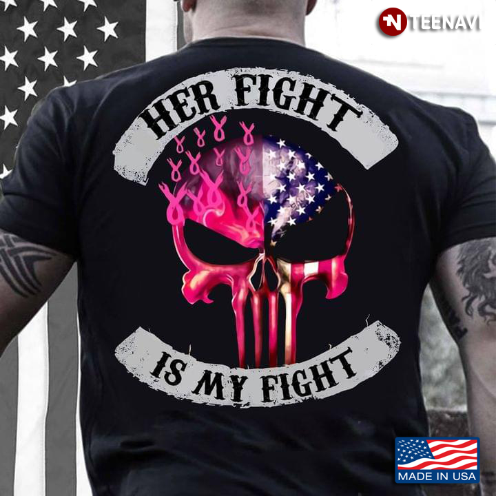 USA Punisher Her Fight is My Fight Breast Cancer Awareness