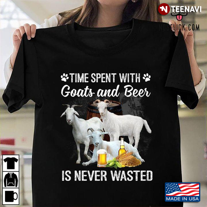 Time Spent with Goats and Beer is Never Wasted For Dog and Drinking Lover