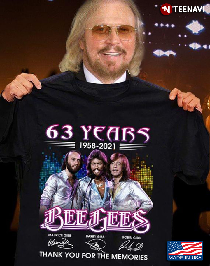 63 Years 1958-2021 Bee Gees Thank You For The Memories Signatures Gift for Fan
