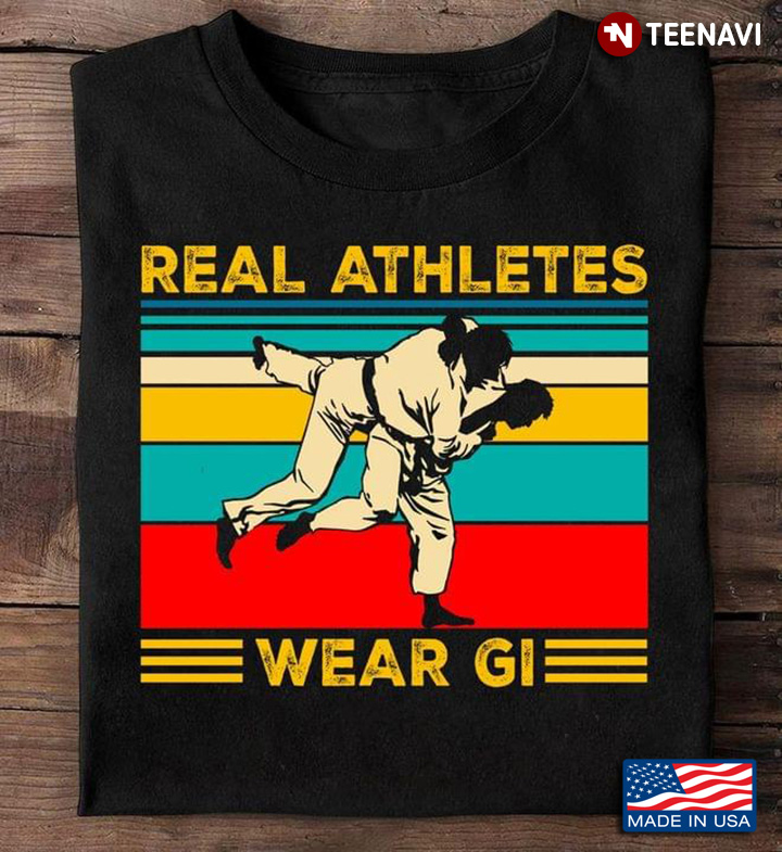 Karate Real Athletes Wear Gi Vintage Design