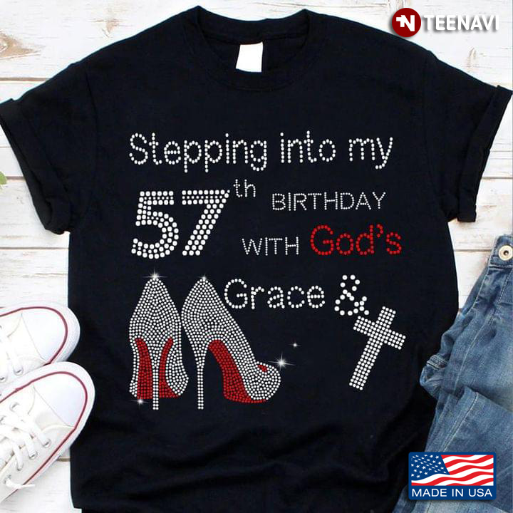 Stepping Into My 57th Birthday with God's Grace and Mercy Birthday Gift for Woman