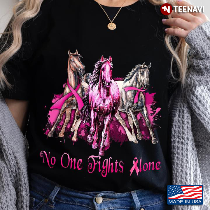 Running Horse Fighters No One Fights Alone Breast Cancer Awareness