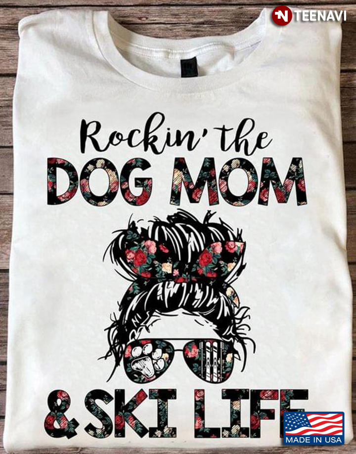 Girl Wearing Glasses Rockin' The Dog Mom & Ski Lift for Dog Lovers