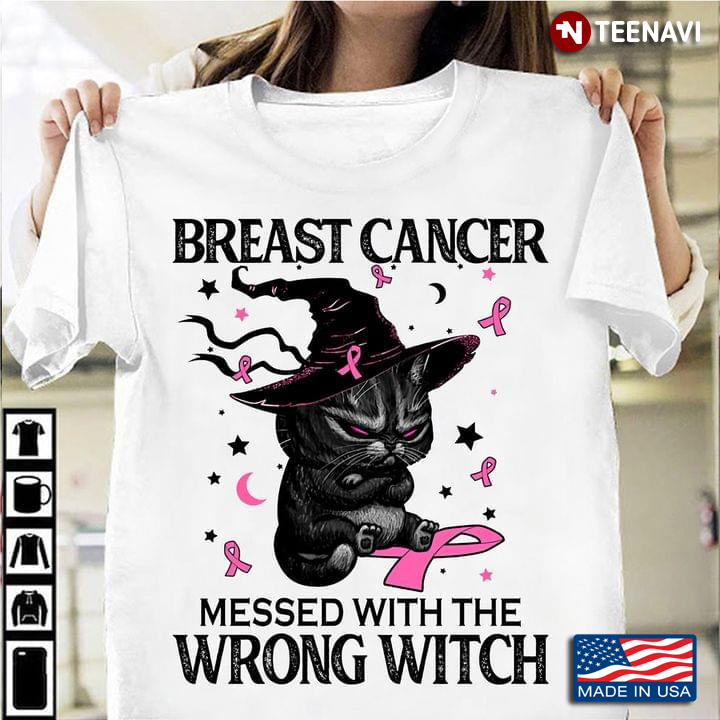 Witch Black Cat Breast Cancer Messed with The Wrong Witch for Halloween
