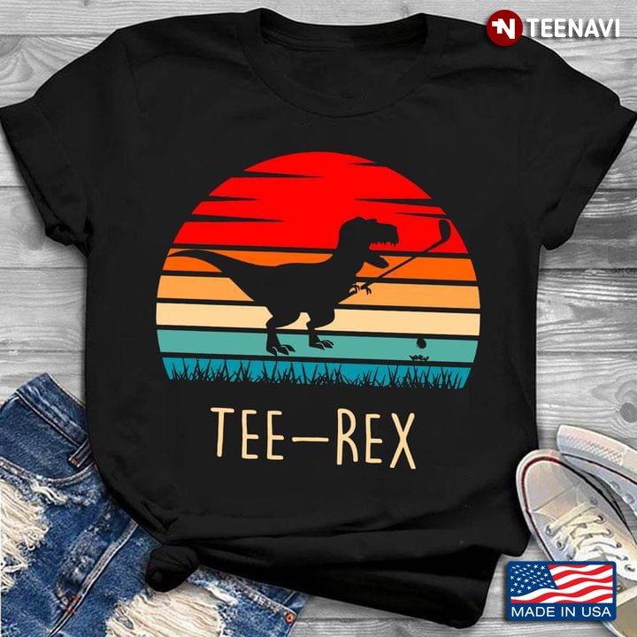 Vntage Tee- Rex T Rex Playing Golf for Golfer