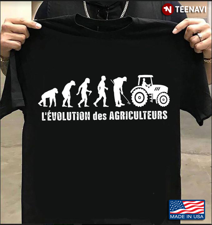 L' Evolution Des Agriculteurs Human Evolution Driving Tractor for Farmer